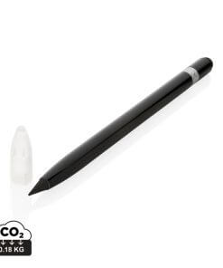 Aluminum inkless pen with eraser