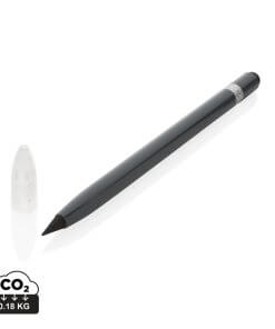 Aluminum inkless pen with eraser