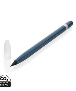 Aluminum inkless pen with eraser