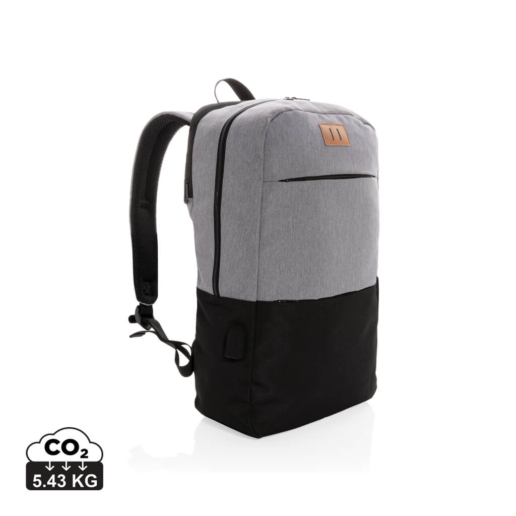 Modern 15.6" USB & RFID laptop backpack PVC free