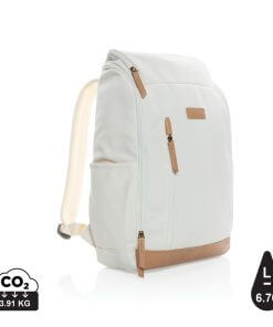 Impact AWARE™ 16 oz. recycled canvas 15" laptop backpack