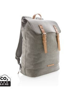 Canvas laptop backpack PVC free