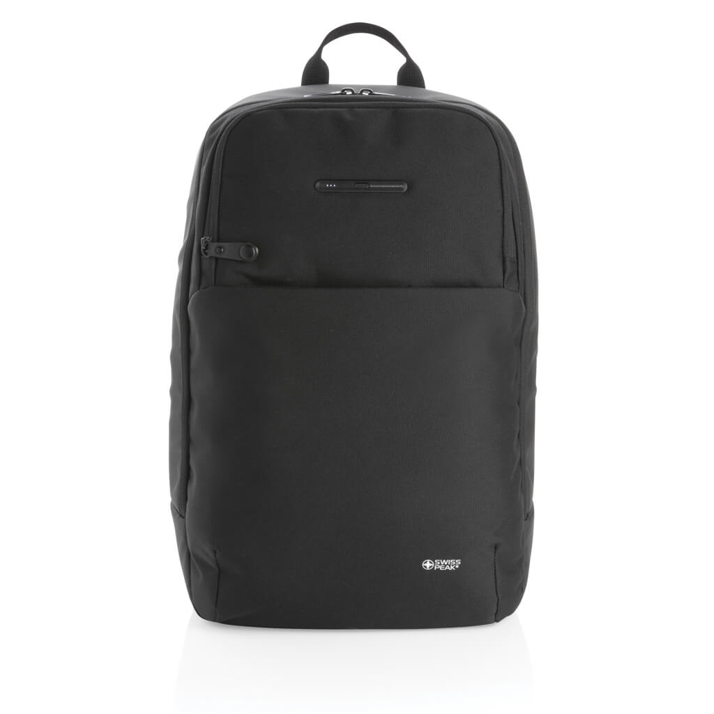 Swiss Peak laptop backpack with UV-C steriliser pocket - Image 3