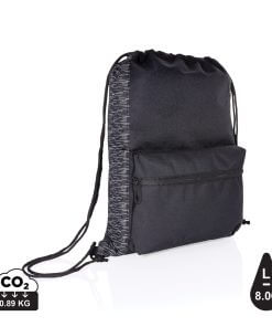 AWARE™ RPET Reflective drawstring backpack