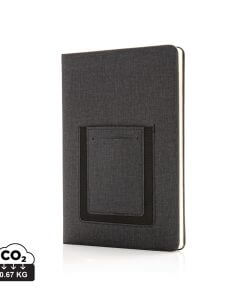 Deluxe A5 Notebook with phone pocket