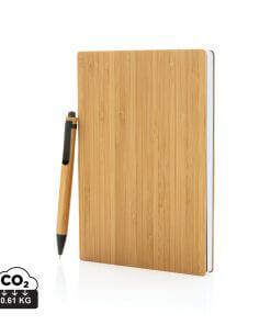 A5 Bamboo notebook & pen set