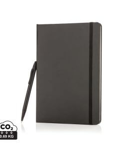 Standard hardcover A5 notebook with stylus pen