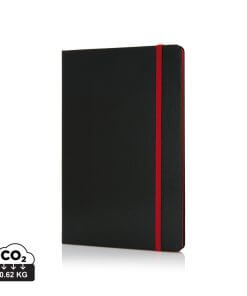 Deluxe hardcover A5 notebook with coloured side