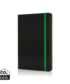 Deluxe hardcover A5 notebook with coloured side