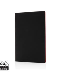 Softcover PU notebook with coloured edge