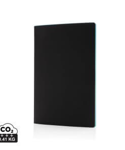 Softcover PU notebook with coloured edge