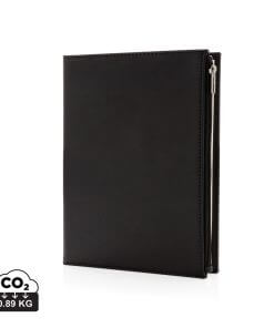 Swiss Peak A5 PU notebook with zipper pocket