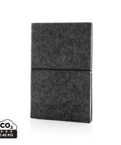 GRS certified recycled felt A5 softcover notebook