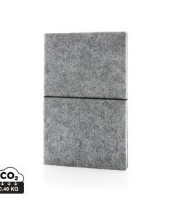 GRS certified recycled felt A5 softcover notebook