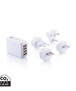 Travel plug with 4 USB ports