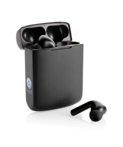 Skywave RCS recycled plastic solar earbuds