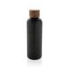 Wood RCS certified recycled stainless steel vacuum bottle