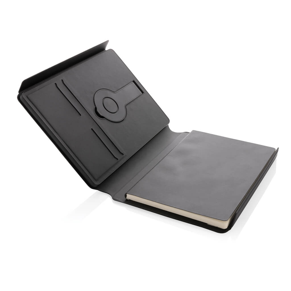 Swiss Peak RCS rePU notebook with 2-in-1 wireless charger - Image 5