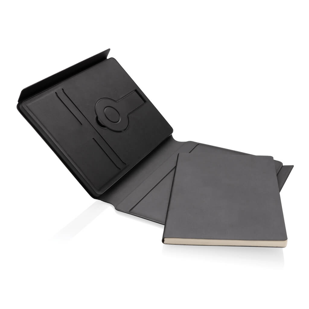 Swiss Peak RCS rePU notebook with 2-in-1 wireless charger - Image 6