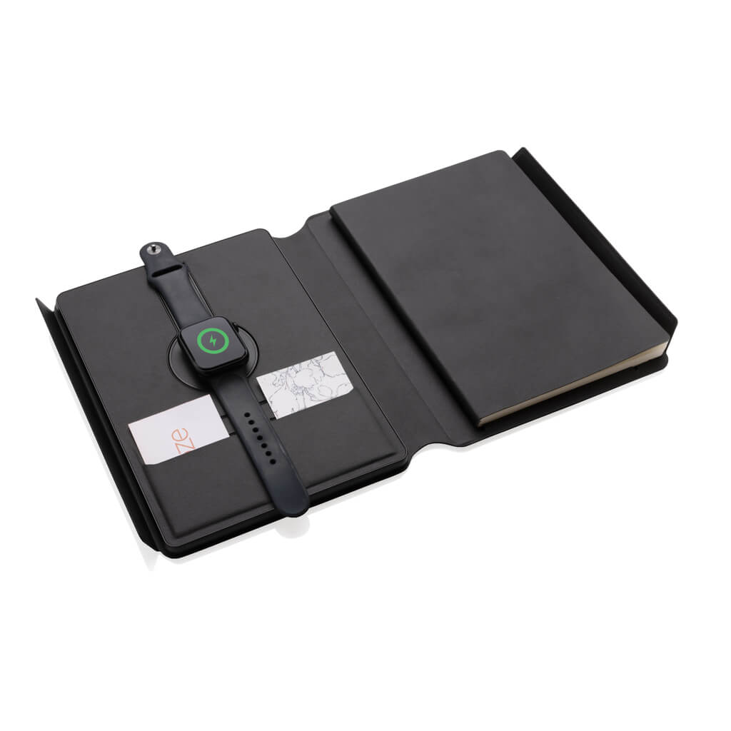 Swiss Peak RCS rePU notebook with 2-in-1 wireless charger - Image 10