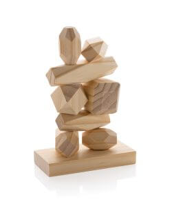 Ukiyo Crios wooden balancing rocks in pouch