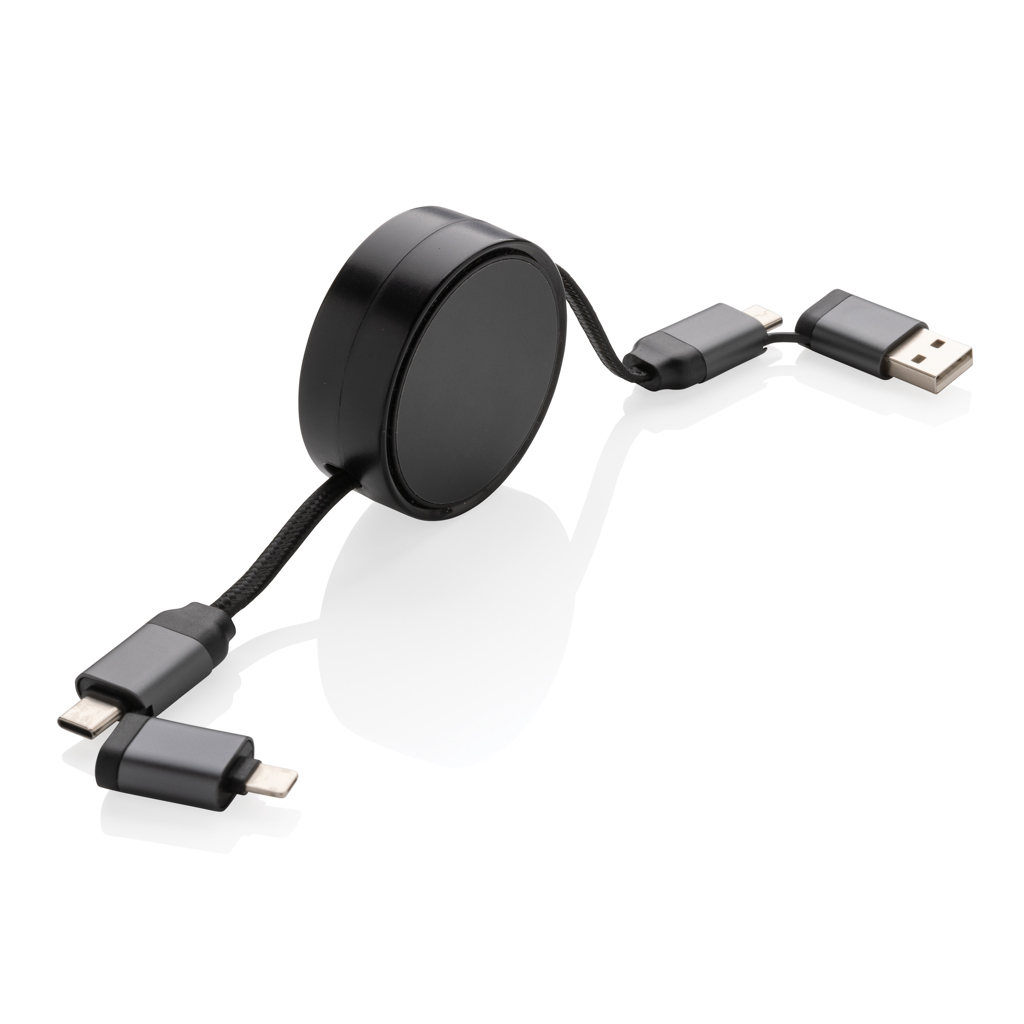Terra RCS recycled aluminium retractable 6 in 1 cable - Image 2