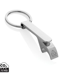 RCS recycled zinc alloy bottle opener keychain