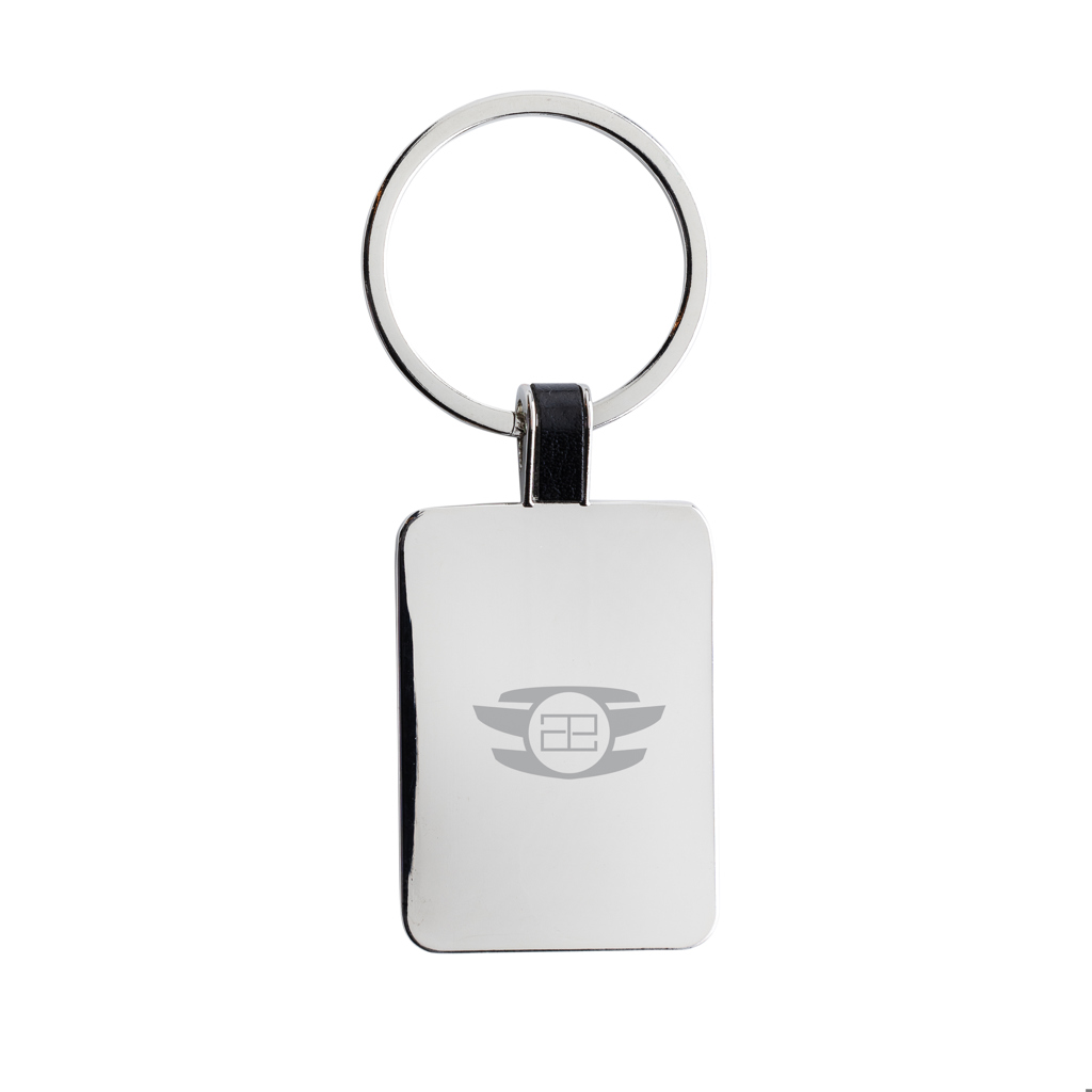 RCS recycled zinc alloy rectangle keyring - Image 5