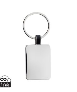 RCS recycled zinc alloy rectangle keyring