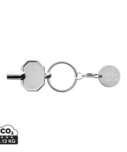 RCS recycled zinc alloy radiator key keychain with coin