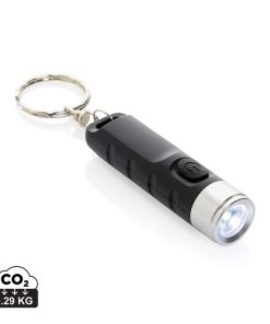 Globix RCS recycled plastic USB re-chargeable keychain torch