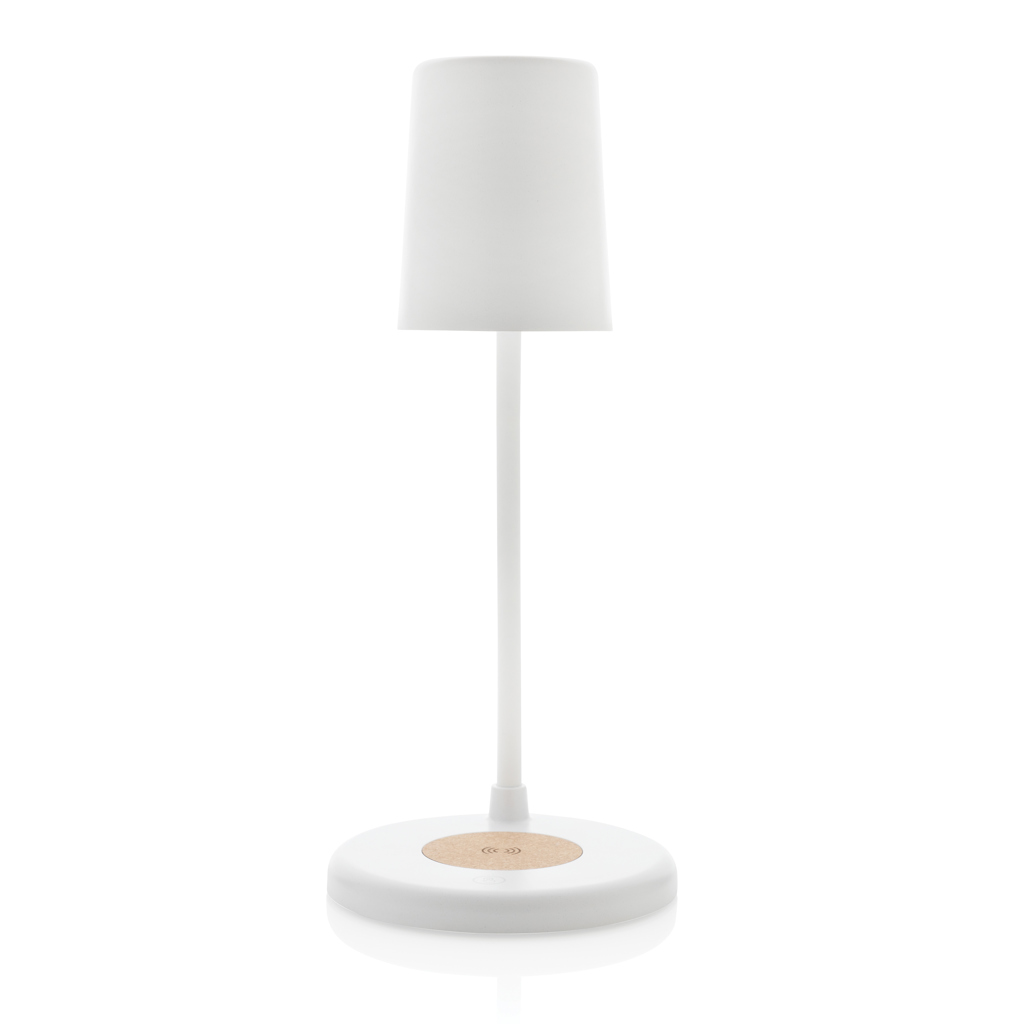 Zenara RCS recycled plastic and cork 15W wireless desk lamp - Image 3