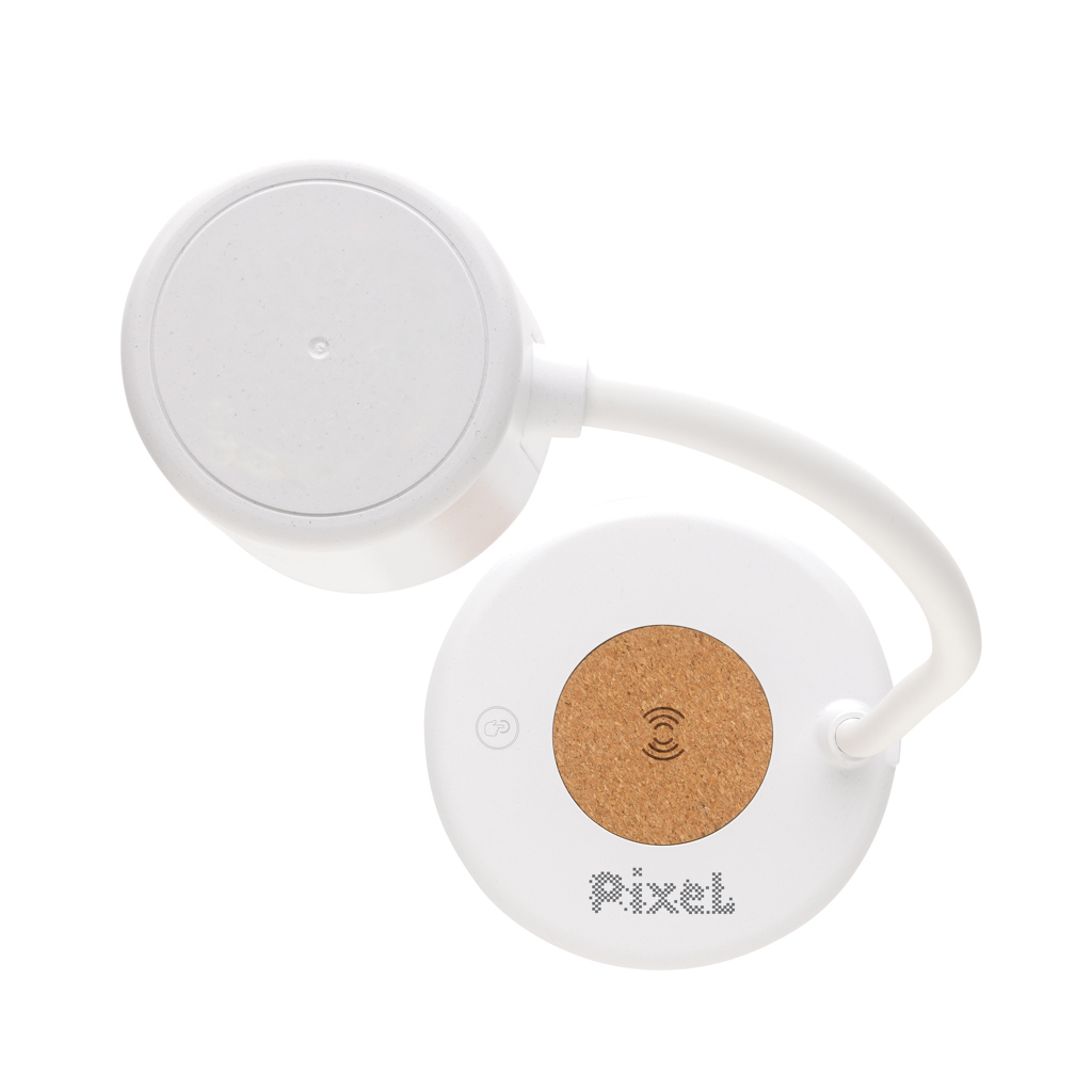 Zenara RCS recycled plastic and cork 15W wireless desk lamp - Image 13