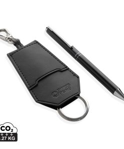 SP Tula RCS certified recycled PU key holder and pen set