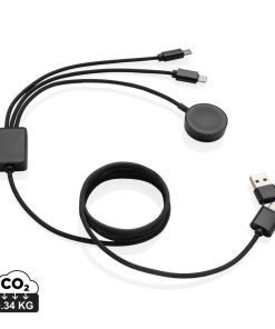Terra RCS rPET 6-in-1 charging cable with watch charger