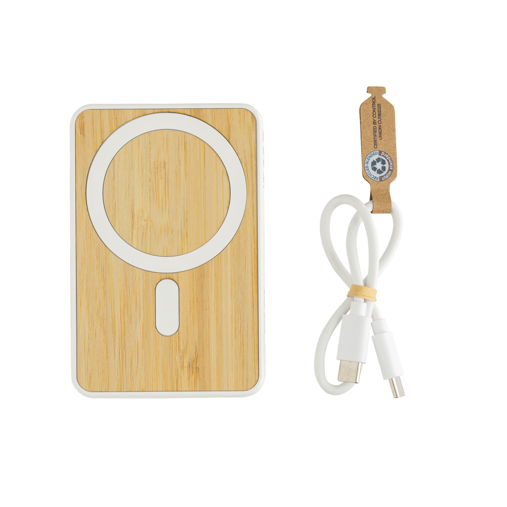 Zen RCS rplastic 5000 mah 5W magnetic bamboo powerbank - Image 15