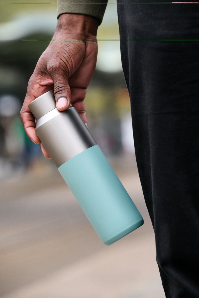 Fluid RCS certified recycled steel water bottle 600ml - Image 28