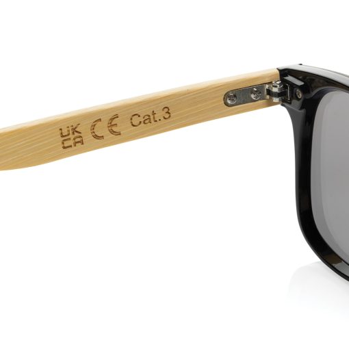 Prism RCS recycled plastic sunglasses with bamboo frame - Image 5