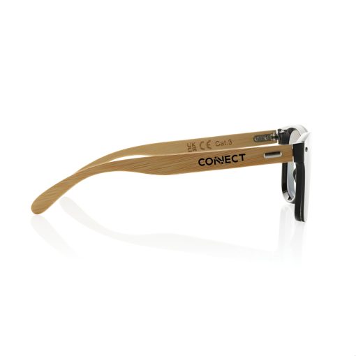 Prism RCS recycled plastic sunglasses with bamboo frame - Image 6