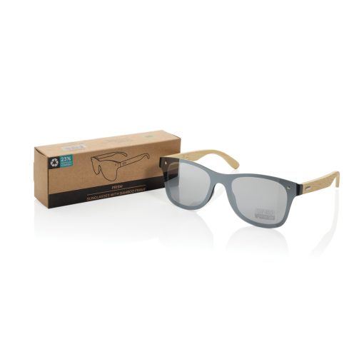 Prism RCS recycled plastic sunglasses with bamboo frame - Image 9