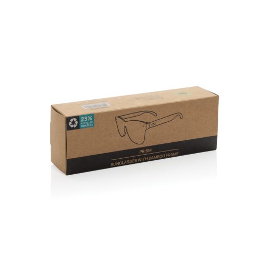 Prism RCS recycled plastic sunglasses with bamboo frame - Image 10