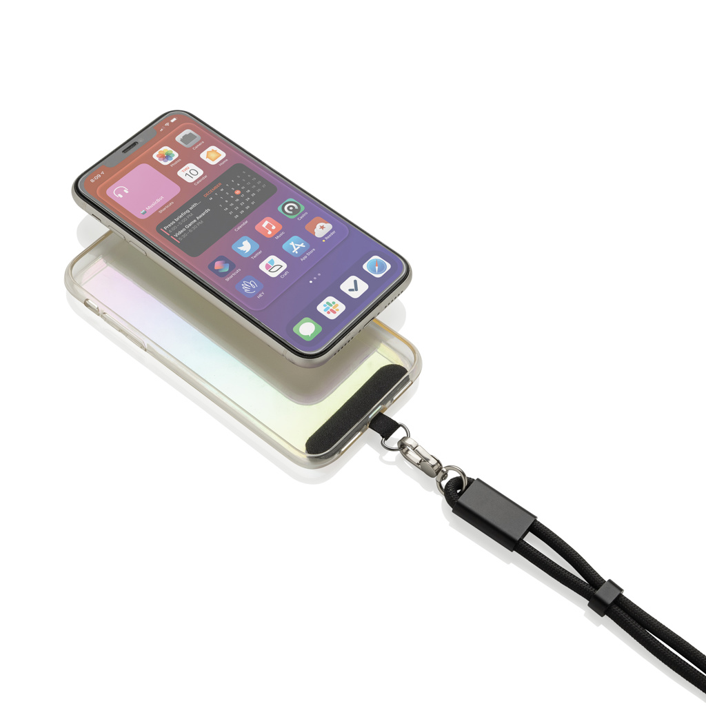 LoopAmp RCS RPET adjustable phone wrist strap 60W cable - Image 5
