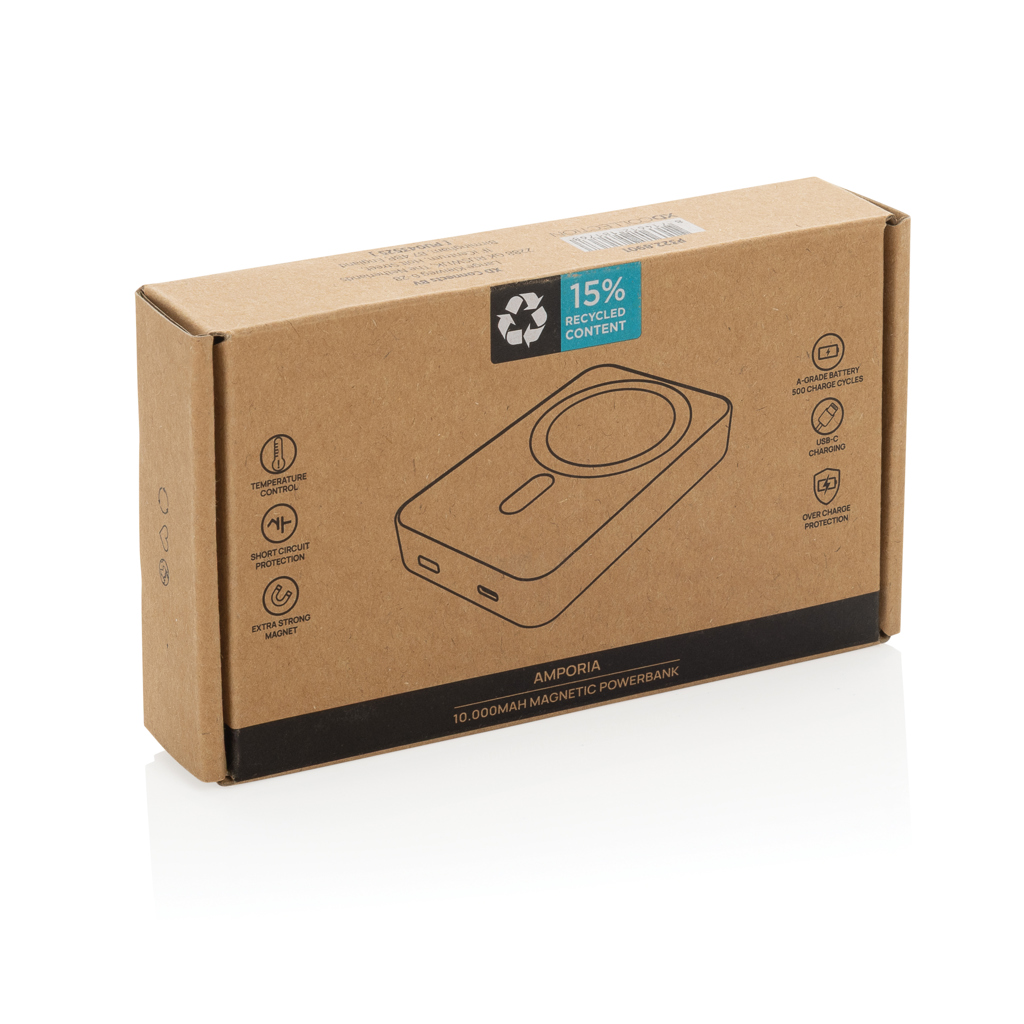 Amporia RCS recycled plastic 10.000mAh magnetic powerbank - Image 7