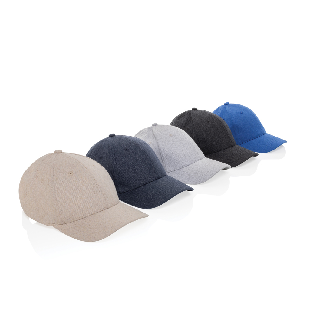 Milo AWARE™ recycled heather 6 panel cap 200gr - Image 23